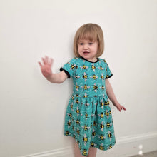 Load image into Gallery viewer, Blue Bees Baby &amp; Children&#39;s Twirl Dress • ORGANIC • MADE TO ORDER • Kids Dress •
