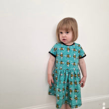 Load image into Gallery viewer, Blue Bees Baby &amp; Children&#39;s Twirl Dress • ORGANIC • MADE TO ORDER • Kids Dress •
