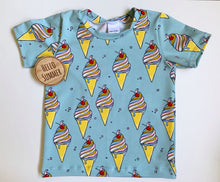 Load image into Gallery viewer, Blue Ice Creams Baby &amp; Children&#39;s T-Shirt • Organic • READY TO SHIP •
