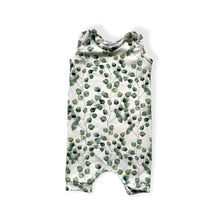 Load image into Gallery viewer, Eucalyptus Shortie Baby &amp; Children&#39;s Romper • ORGANIC • Made To Order • Kids Romper •
