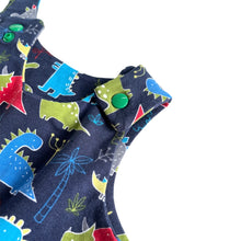 Load image into Gallery viewer, SECONDS* Navy Dinosaurs Baby and Children&#39;s Romper • 3-6 Months • READY to SHIP •
