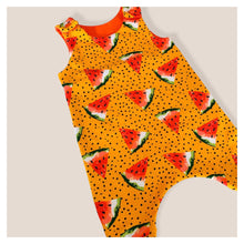 Load image into Gallery viewer, Orange Watermelons Baby &amp; Children&#39;s Romper • MADE TO ORDER • Kids Romper •
