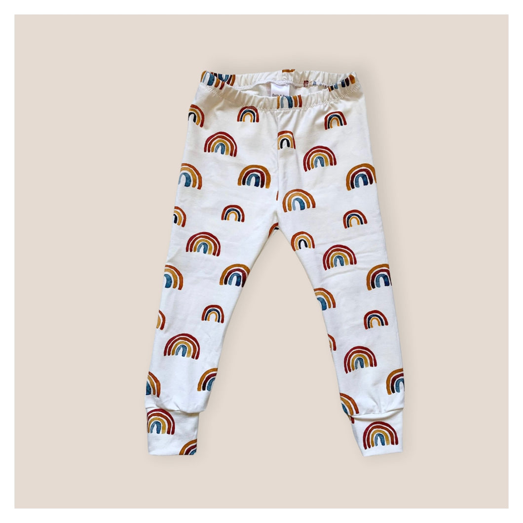 Autumn Rainbows Baby & Children's Leggings • ORGANIC • MADE TO ORDER • Kids Leggings •