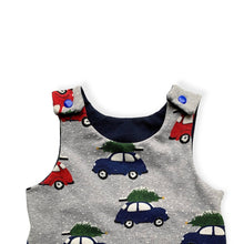 Load image into Gallery viewer, Grey Christmas Cars Baby &amp; Children&#39;s Romper • READY TO SHIP • Kids •
