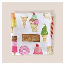 Load image into Gallery viewer, Muslin Square Cloth • Sweets • READY TO SHIP • Baby Accessories •
