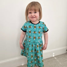 Load image into Gallery viewer, Blue Bees Baby &amp; Children&#39;s Twirl Dress • ORGANIC • MADE TO ORDER • Kids Dress •
