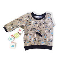 Load image into Gallery viewer, Grey Bears &amp; Teepees Baby &amp; Children&#39;s Lightweight Jumper • MADE to ORDER • Kids Jumper •
