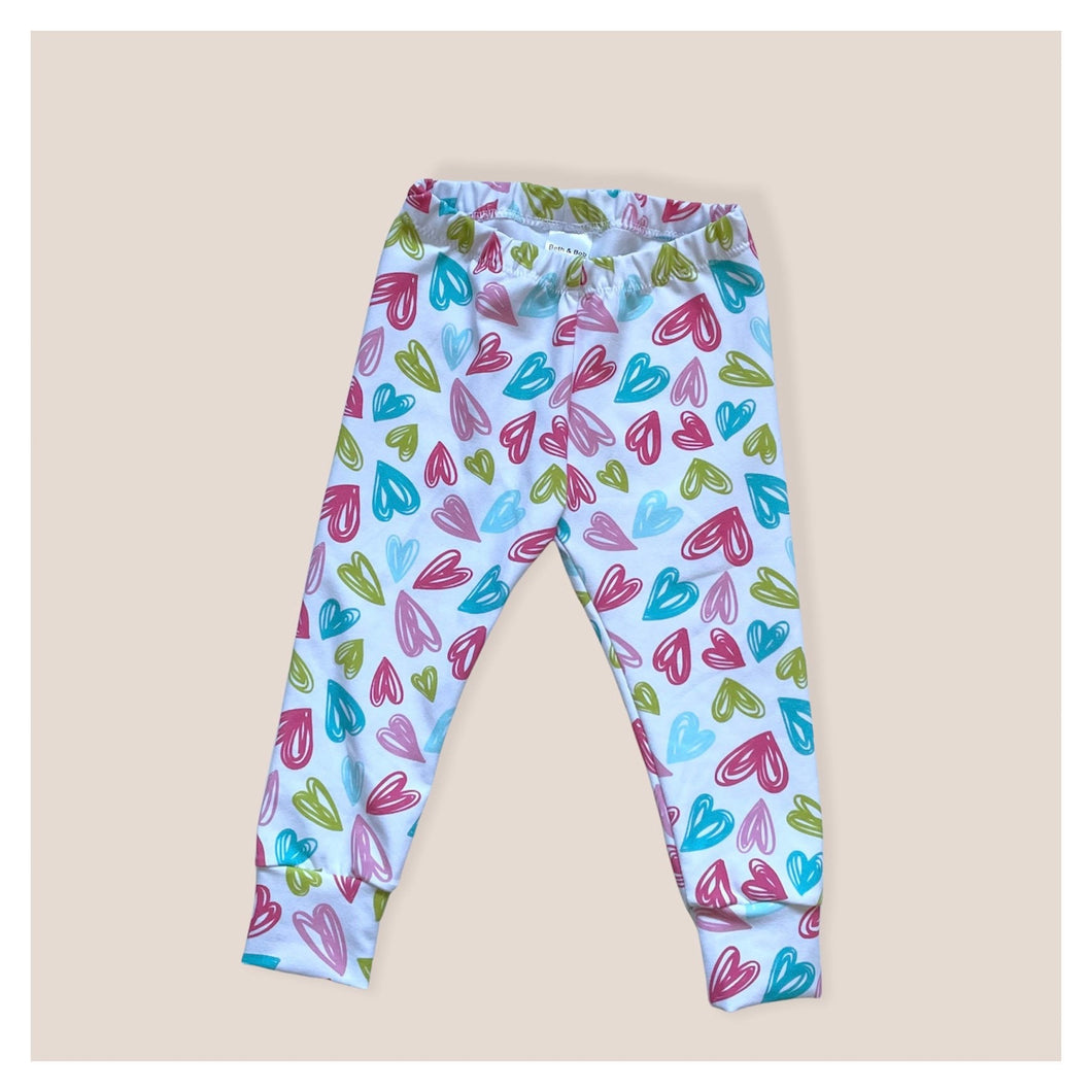 Pastel Hearts Baby & Children's Leggings • READY TO SHIP • Kids •