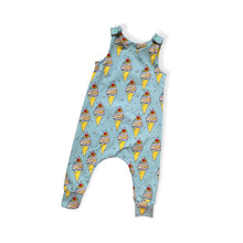 Load image into Gallery viewer, Blue Ice Creams Baby &amp; Children&#39;s Romper • Organic • READY TO SHIP • Kids Romper •
