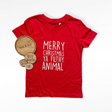 Load image into Gallery viewer, Merry Christmas Ya Filthy Animal Baby &amp; Children&#39;s T-Shirt • MADE TO ORDER •Kids •
