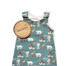 Load image into Gallery viewer, Animal Train Baby &amp; Children&#39;s Romper • MADE TO ORDER • Kids Romper •
