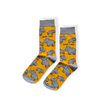 Load image into Gallery viewer, &#39;Save The Rhinos&#39; Bamboo Socks for Kids • READY TO SHIP •
