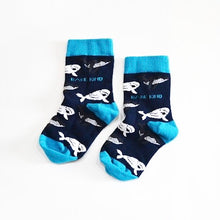 Load image into Gallery viewer, &#39;Save The Whales&#39; Bamboo Socks for Kids • READY TO SHIP •
