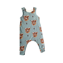 Load image into Gallery viewer, Highland Cow Baby &amp; Children&#39;s Romper • READY TO SHIP • Kids Romper •
