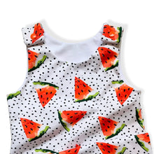 Load image into Gallery viewer, White Watermelons Baby &amp; Children&#39;s Romper • MADE TO ORDER • Kids Romper •
