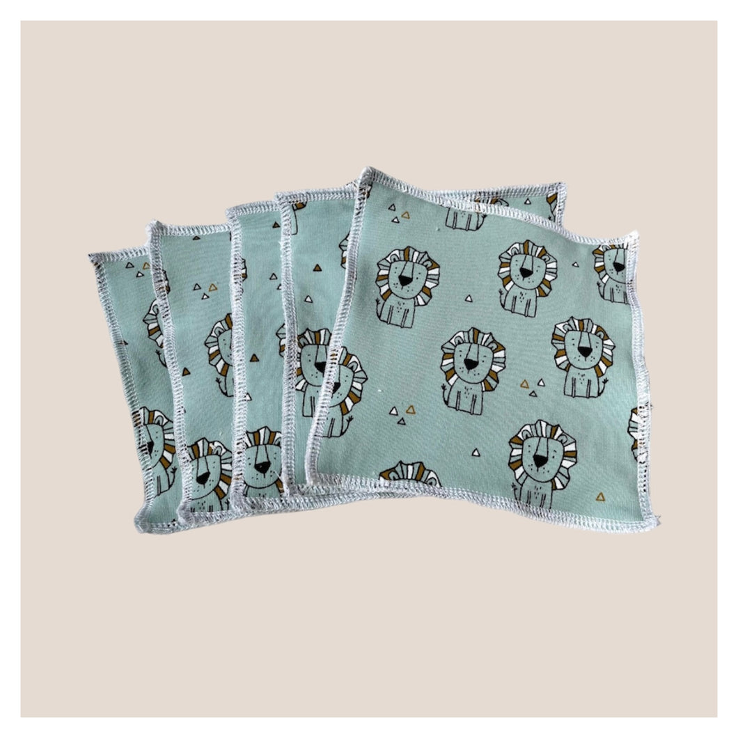 Reusable Wipes • Green Lions • READY TO SHIP • Baby & Children's • Kids •