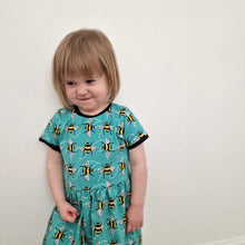 Load image into Gallery viewer, Blue Bees Baby &amp; Children&#39;s Twirl Dress • ORGANIC • MADE TO ORDER • Kids Dress •
