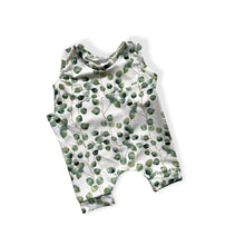 Load image into Gallery viewer, Eucalyptus Shortie Baby &amp; Children&#39;s Romper • ORGANIC • Made To Order • Kids Romper •
