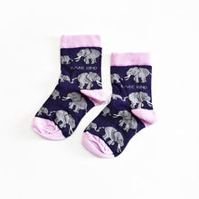Load image into Gallery viewer, Save The Elephants Bamboo Socks for Kids • READY TO SHIP •

